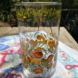 Vintage painted glass - rare large size!